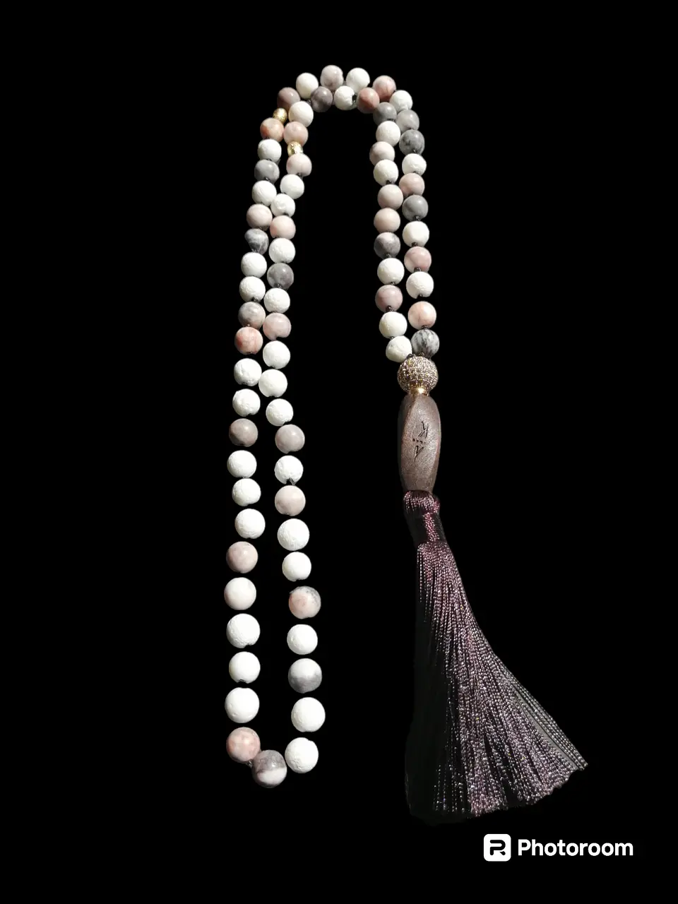 Collar Rodonita y Coral 8mm 4