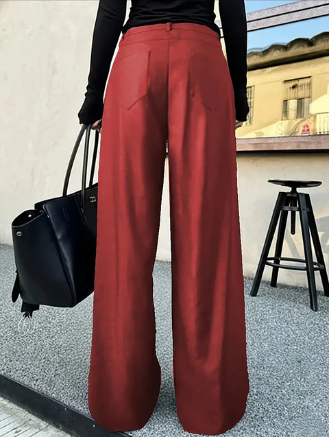 Pantalón Rojo vino talla L