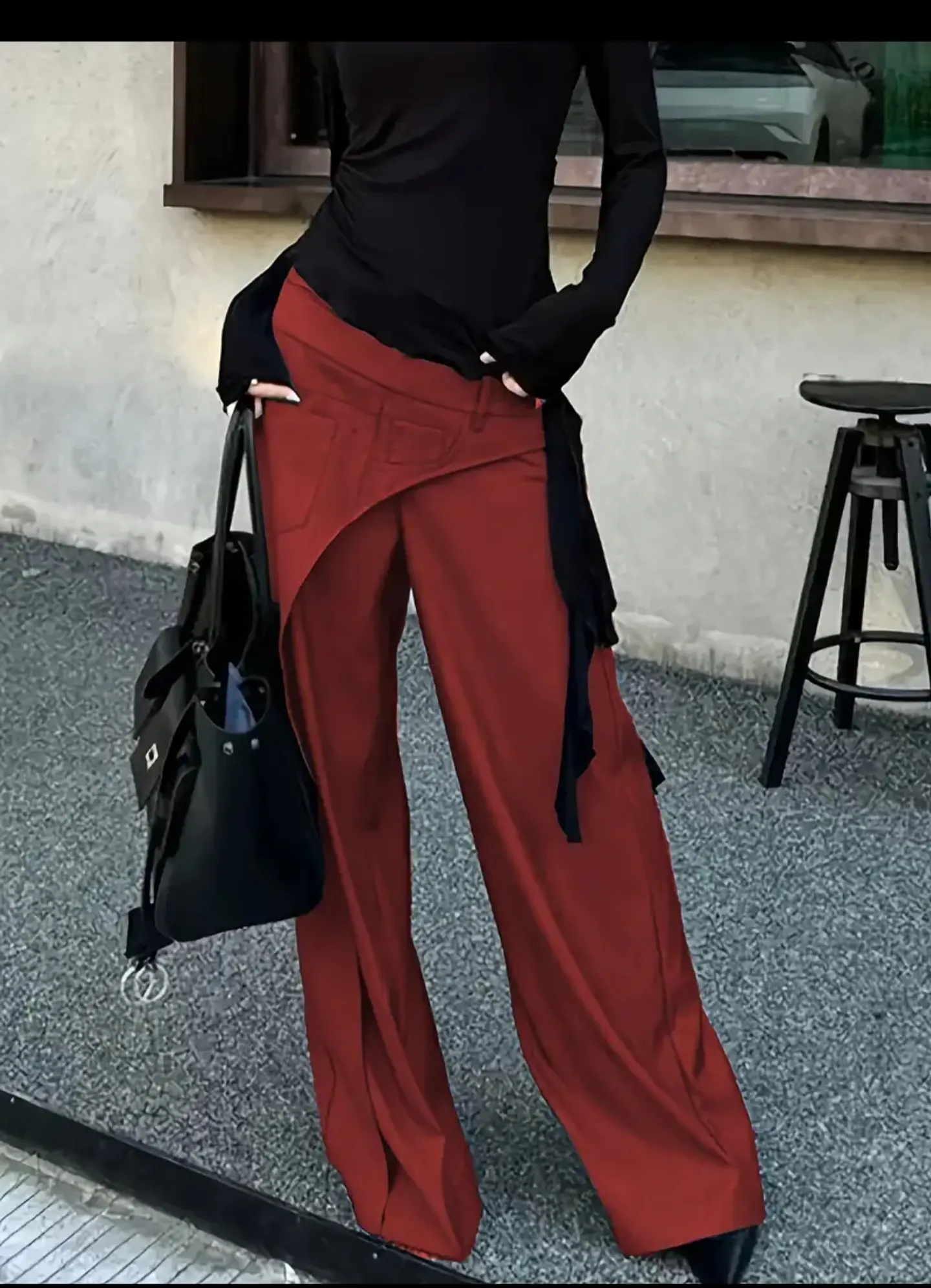 Pantalón Rojo vino talla L 2