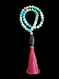 Japa Mala 45 cuentas de Aguamarina, Jade limón y Amazonita 8mm - Miniatura 3