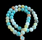 Japa Mala 45 cuentas de Aguamarina, Jade limón y Amazonita 8mm - Miniatura 4