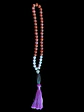 Japa Mala 45 cuentas de Kunzita y Jaspe Rojo de 8mm - Miniatura 1