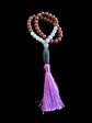 Japa Mala 45 cuentas de Kunzita y Jaspe Rojo de 8mm - Miniatura 4