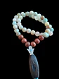 Japa Mala 45 cuentas de Jaspe rojo y Amazonita de 8mm - Miniatura 5