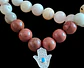Japa Mala 45 cuentas de Jaspe rojo y Amazonita de 8mm - Miniatura 3