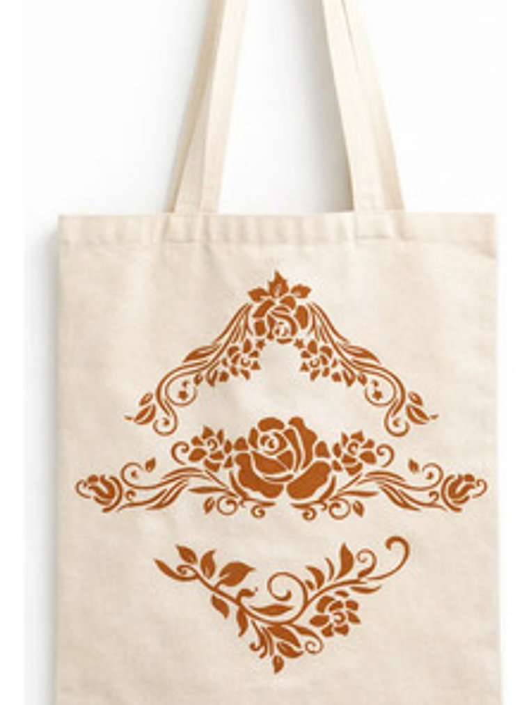 Cartera Tote Mujer Algodón Diseño Artesanal Pintada A Mano 1