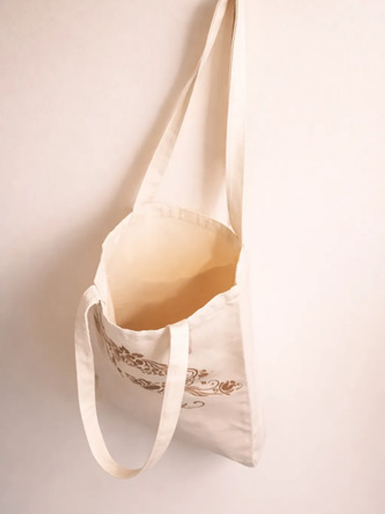 Cartera Tote Mujer Algodón Diseño Artesanal Pintada A Mano 2