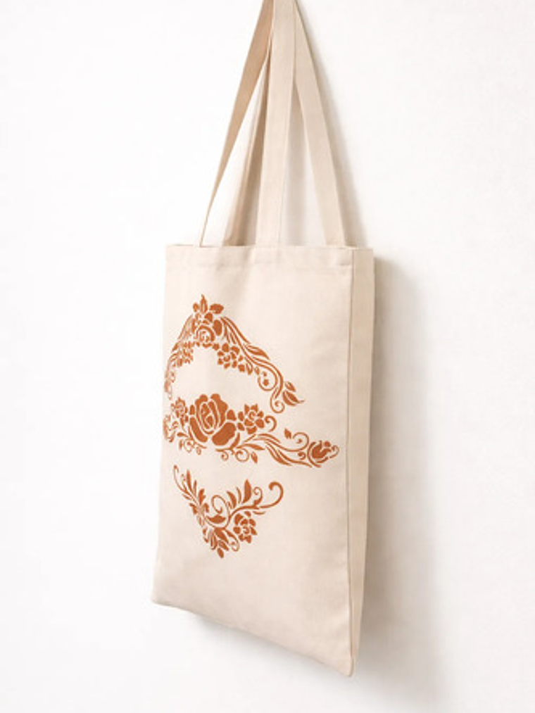 Cartera Tote Mujer Algodón Diseño Artesanal Pintada A Mano 4