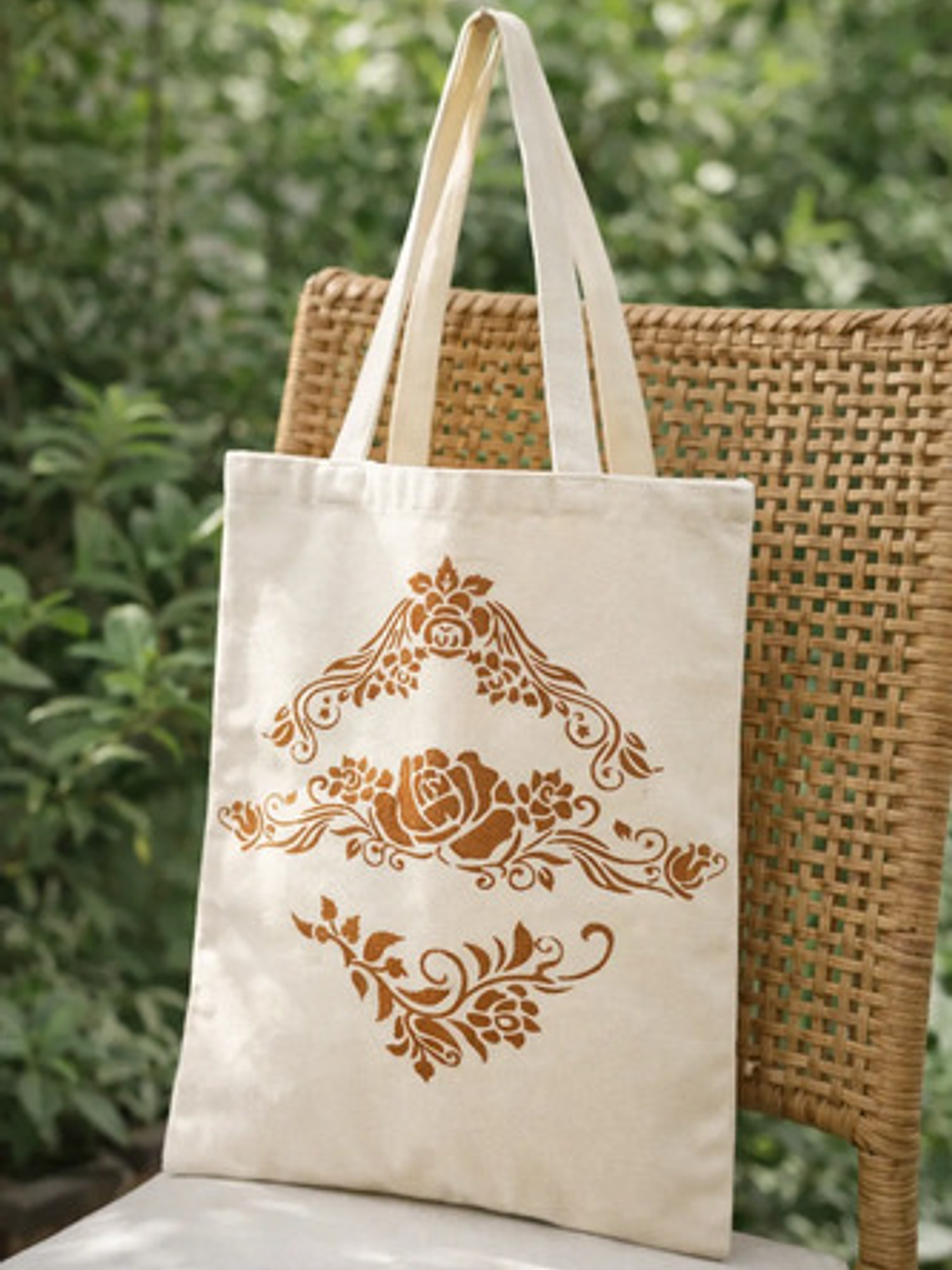 Cartera Tote Mujer Algodón Diseño Artesanal Pintada A Mano 5