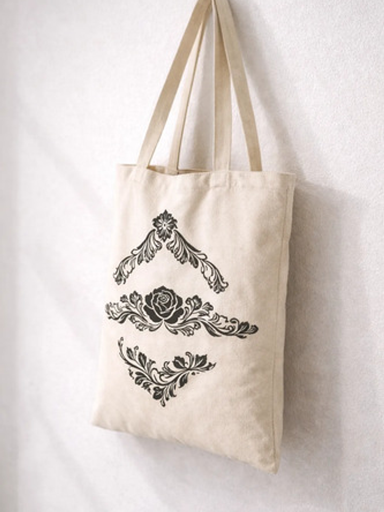 Cartera Tote Mujer Algodón Diseño Artesanal Pintada A Mano 9