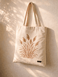 Bolso Tote Lona Pintada Mano Botánica Tiempo Natural Colores - Miniatura 5