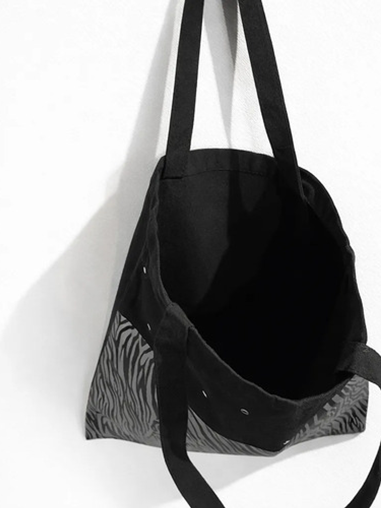 Cartera Tote Mujer Cebra Negra Urbana Diseño Exclusivo 2