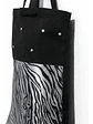 Cartera Tote Mujer Cebra Negra Urbana Diseño Exclusivo - Miniatura 3