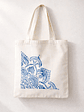 Bolso Tote Bag Algodón Natural Pintada Mano Colores 39x35 Cm - Miniatura 1