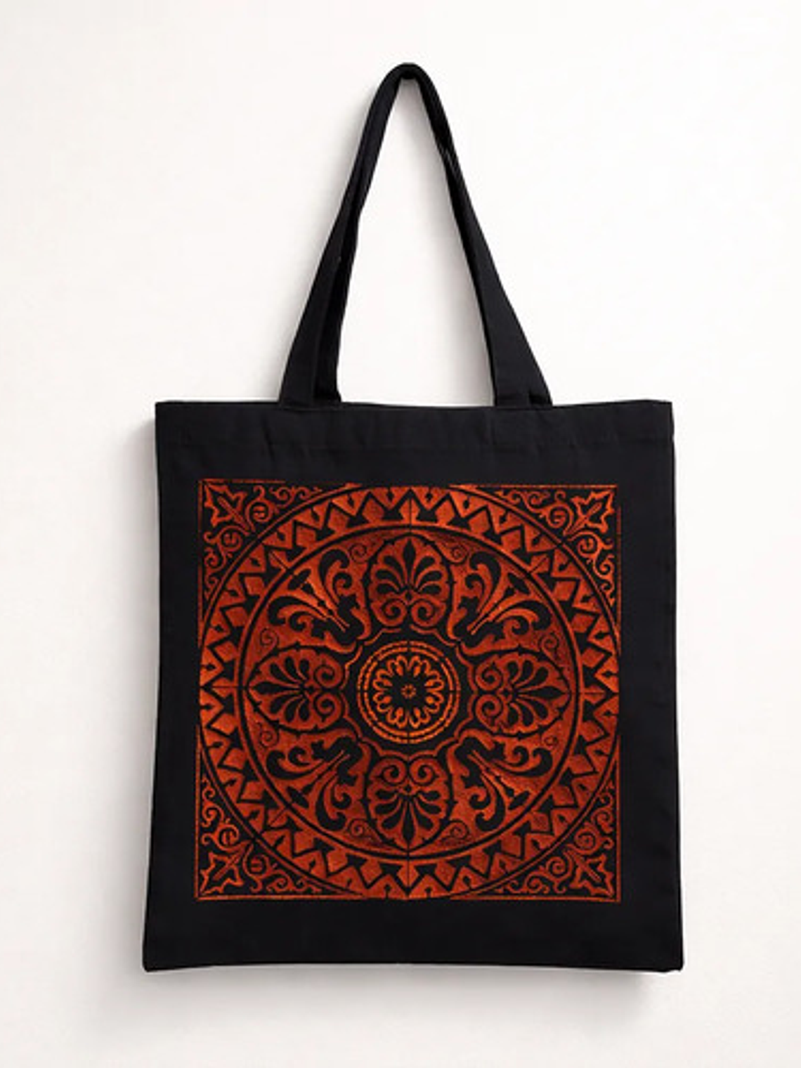 Bolso Tote Generica Tote Bag Lona Asas Negras 1