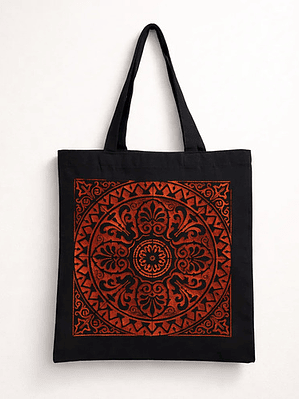 Bolso Tote Generica Tote Bag Lona Asas Negras