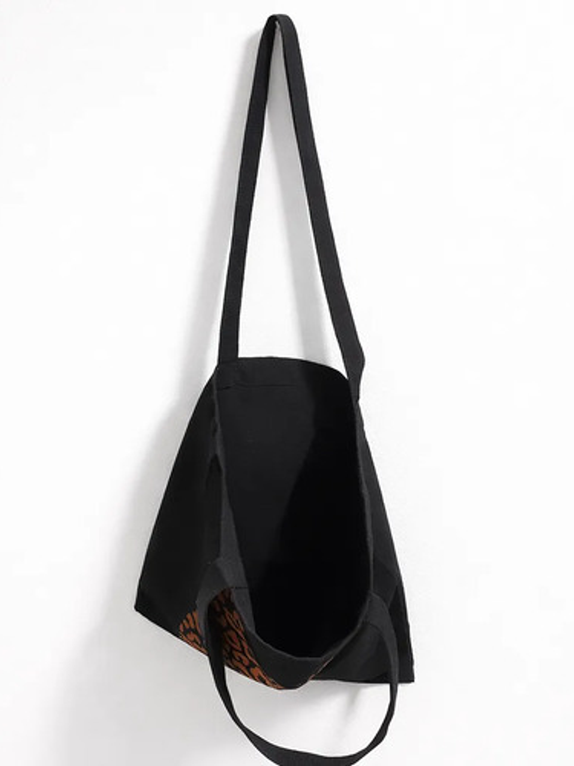 Bolso Tote Generica Tote Bag Lona Asas Negras 3
