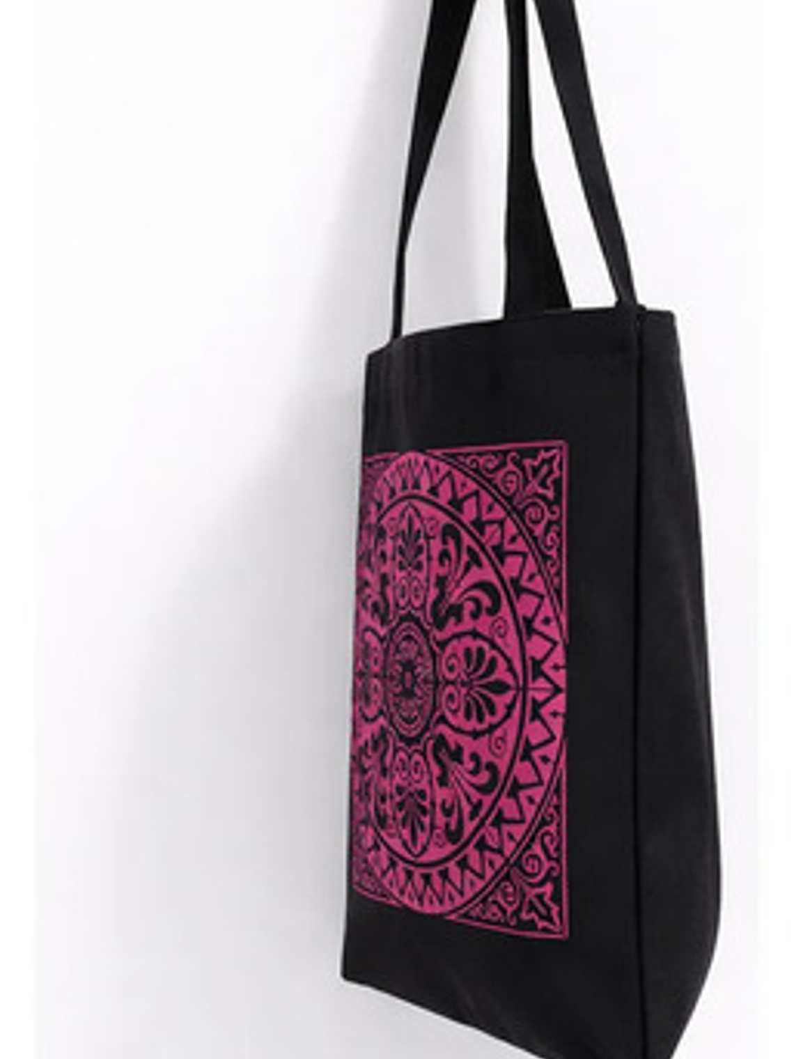 Bolso Tote Generica Tote Bag Lona Asas Negras 15