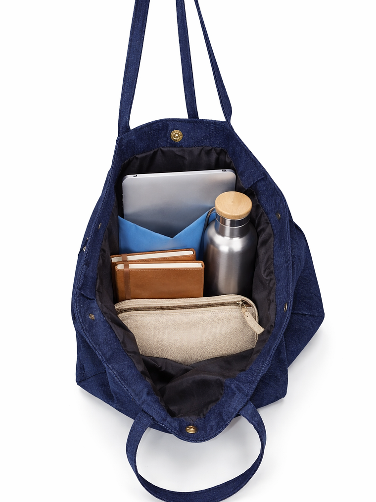 Bolso Denim Mujer Expandible 7