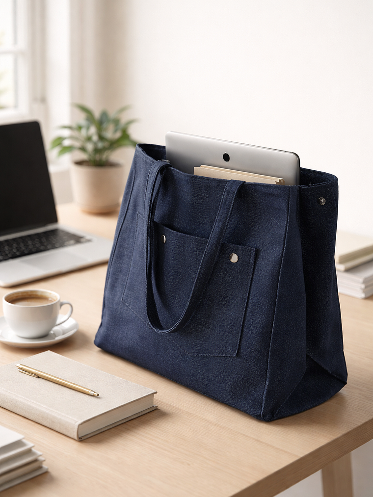 Bolso Denim Mujer Expandible 5