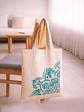 Bolso Tote Bag Algodón Natural Pintada Mano Colores 39x35 Cm - Miniatura 13