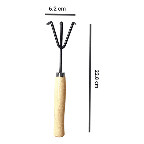 Set 3 Unidades Jardineria Pala Rastrillo Tridente Grande 4