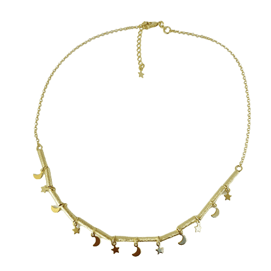 CHOKER MOON & STARS GOLD - Image 1