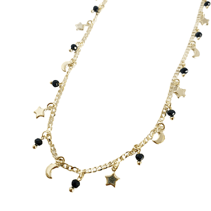 COLLAR CELEBRITY GOLD BLACK