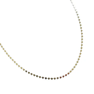 COLLAR PLAIN COIN LONG SILVER