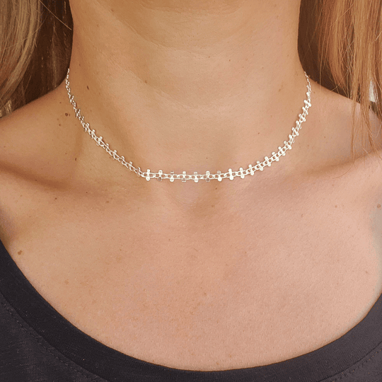 CHOKER PLAIN TRAIN SILVER - Image 2