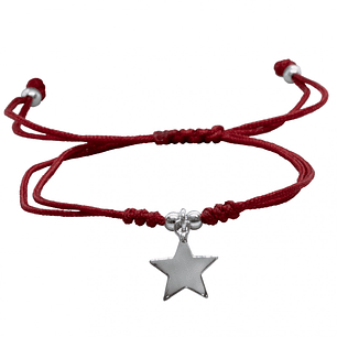 PULSERA THREAD RED P925 STAR
