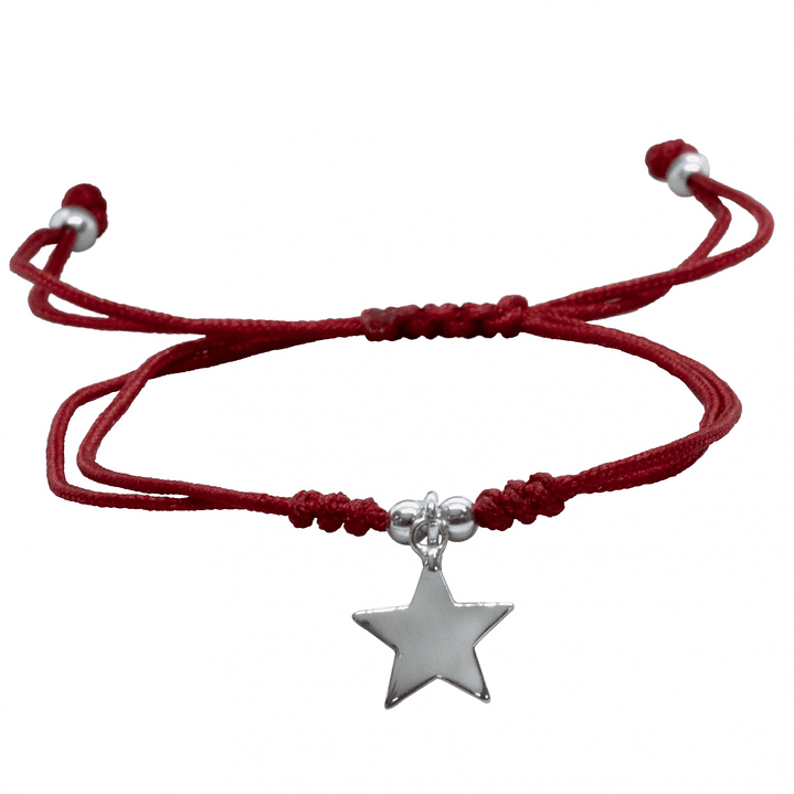 PULSERA THREAD RED P925 STAR 1