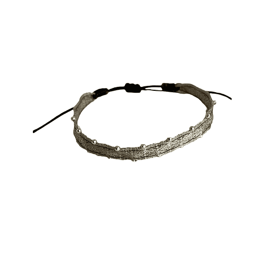 PULSERA SILK GRAY & BEIGE - Image 1