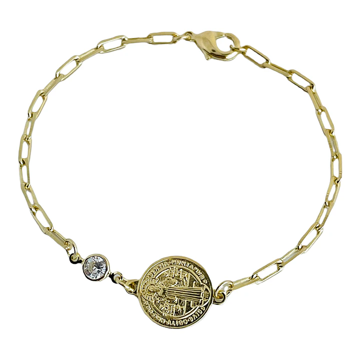 PULSERA SAINT BENEDICT GOLDEN DOT 1