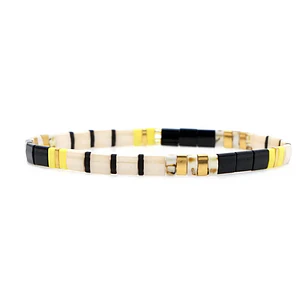 PULSERA TILA BLACK CREAM