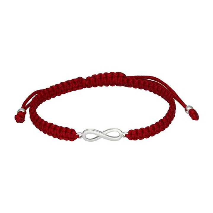 PULSERA MACRAME RED P925 INFINITE 1