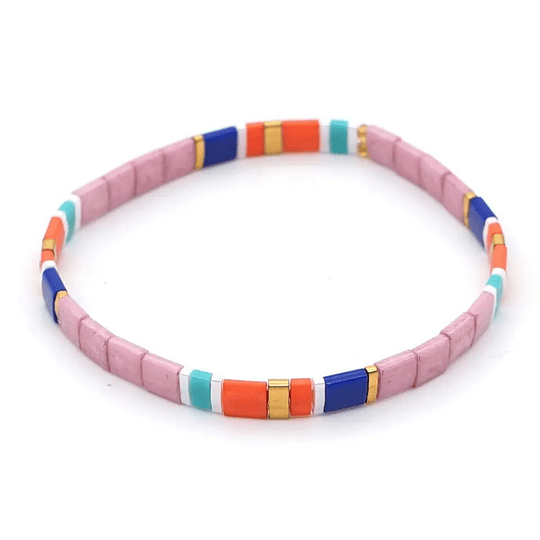 PULSERA TILA TROPICAL LILAC ORANGE