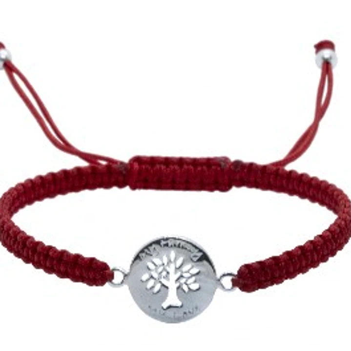 PULSERA MACRAME RED P925 TREE OF LIFE 1