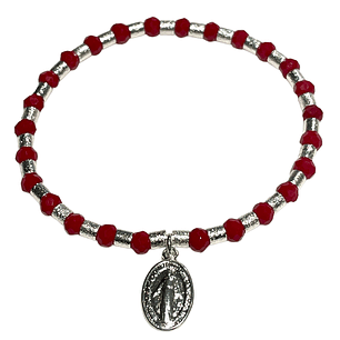 PULSERA IVY RED SILVER GRACE