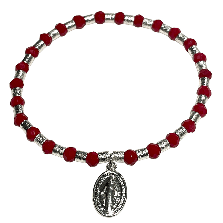 PULSERA IVY RED SILVER GRACE 1