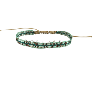 PULSERA SILK MINT & GREEN P925 HALF