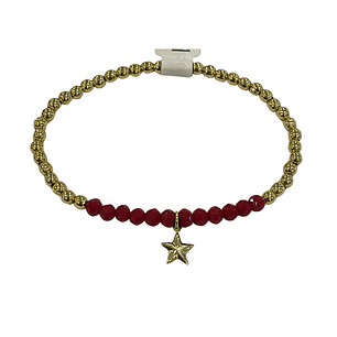 PULSERA AMELIE GOLD RED STAR