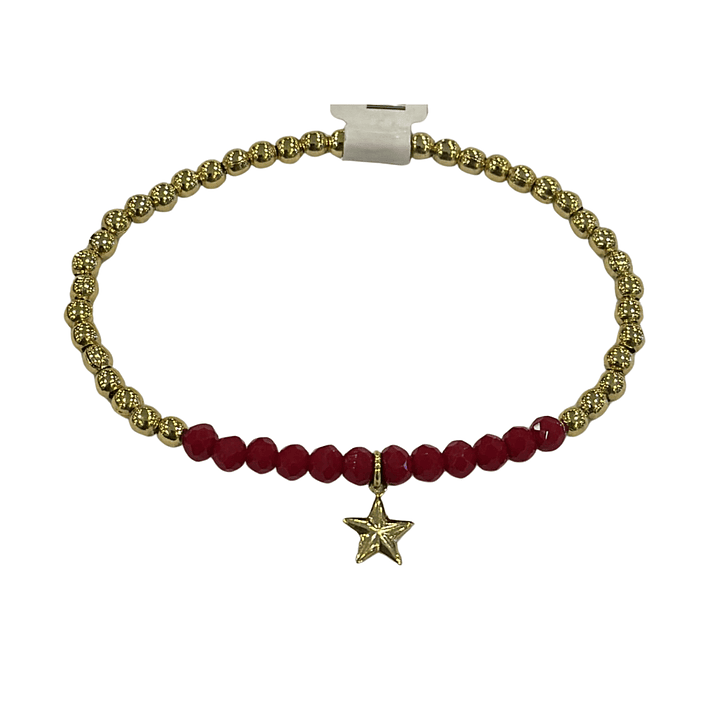 PULSERA AMELIE GOLD RED STAR 1