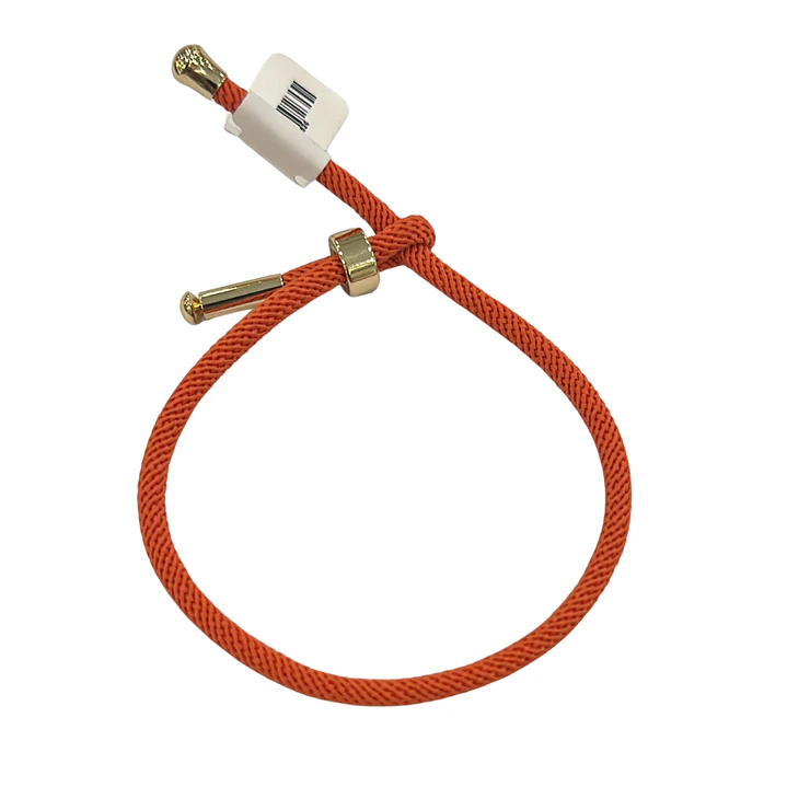 PULSERA CORD GOLD CORAL 1