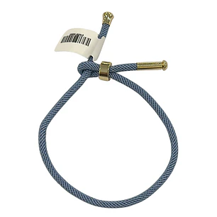 PULSERA CORD LIGHT BLUE GOLD