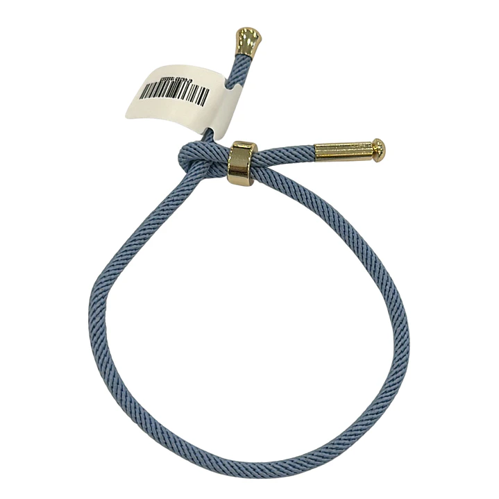 PULSERA CORD LIGHT BLUE GOLD 1