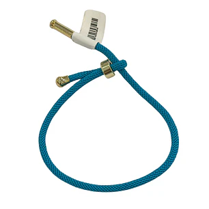 PULSERA CORD GOLD CYAN