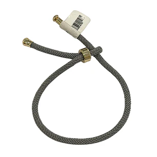 PULSERA CORD GOLD LIGHT GRAY