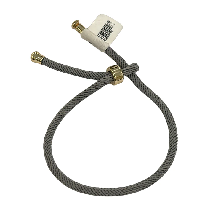 PULSERA CORD GOLD LIGHT GRAY 1