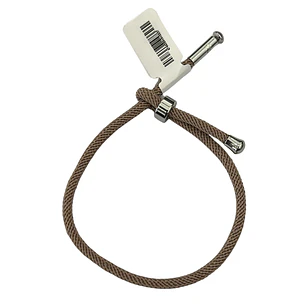 PULSERA CORD SILVER BEIGE